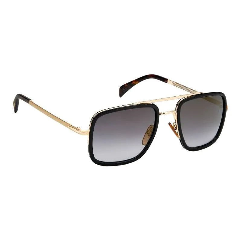 David Beckham Acetate Irregular Shape Sunglasses Men's Black-2