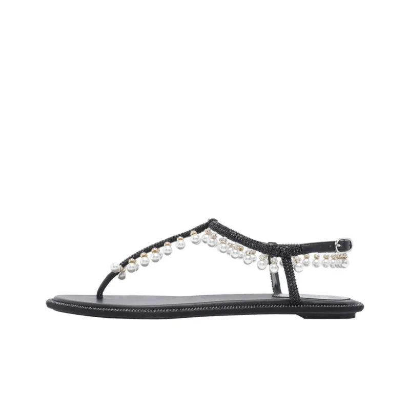 RENE CAOVILLA Diana Strap Sandals Women's Black-0