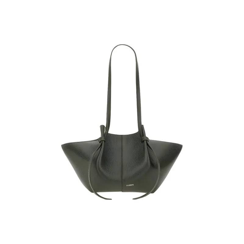 YUZEFI Cow Leather Shoulder Bag Tubas Women's Green-0