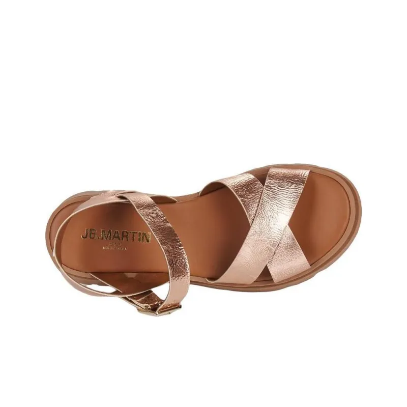 JB MARTIN DECIDEE One Strap Sandals 4cm Women's Gold-5