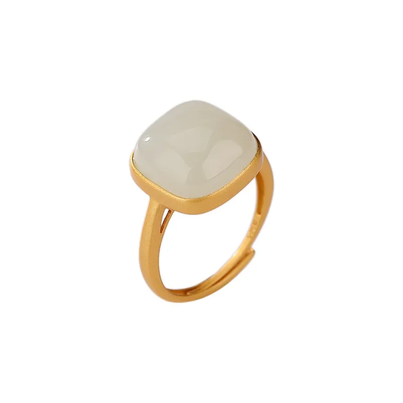 Royal Heaven's Choice Rings Pale Greenish White Jade Unisex-0