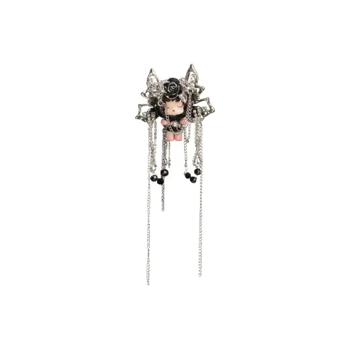 Modified Baby POP MART Cute Bead Hug Collection SP Skullpanda Hug Good Night Black Rose Hang Tag Box 10cm