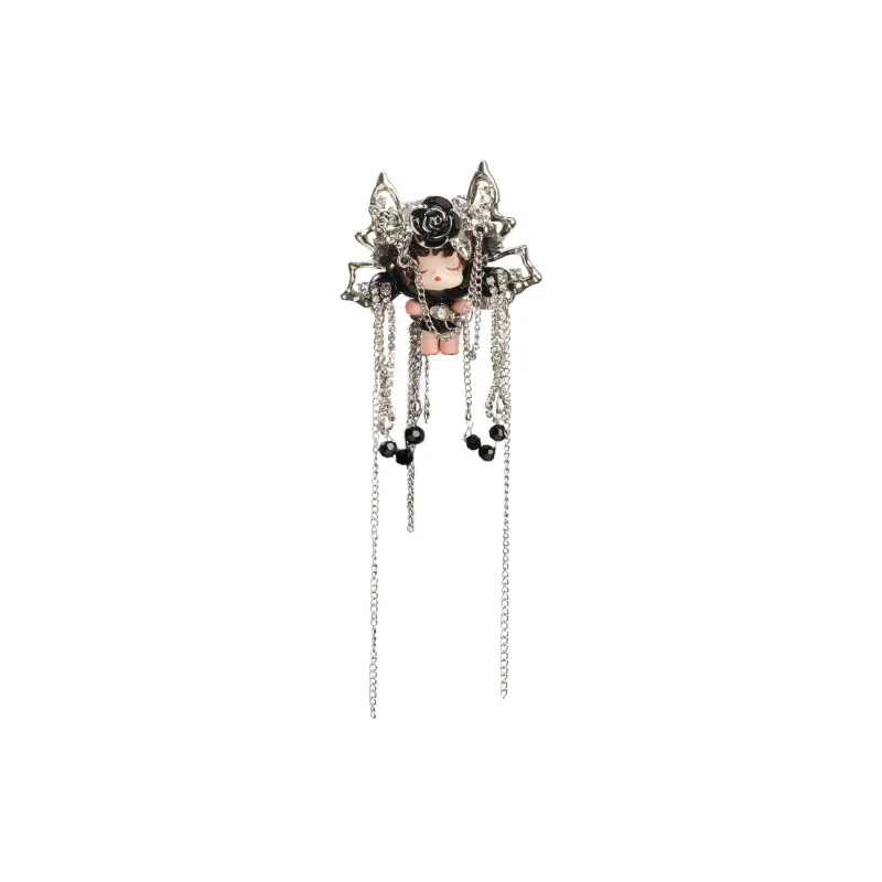 [Modified Doll] POP MART SP Skullpanda Hug Good Night Cute Grain Hug Collection Black Rose Trend Based Products 10cm-0