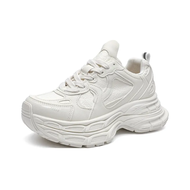 ABIDJAN Wear-Resistant Height Increasing Low-Top Chunky Sneakers Women's-1