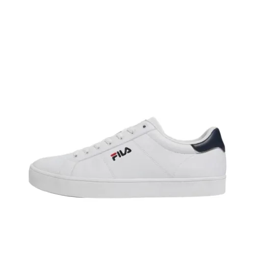 FILA Court Deluxe Slip Resistant Cushioning Wear Resistant Breathable Low Top Skateboard Shoes Unisex White