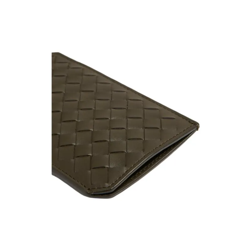 Bottega Veneta VN Preserve Calfskin Card Holder Small Size Men's Khaki-4