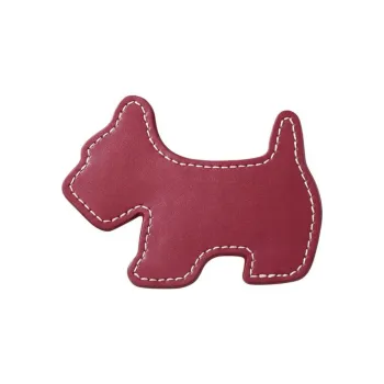 Agatha Cow Leather Hair Clips Women's Bordeaux Red