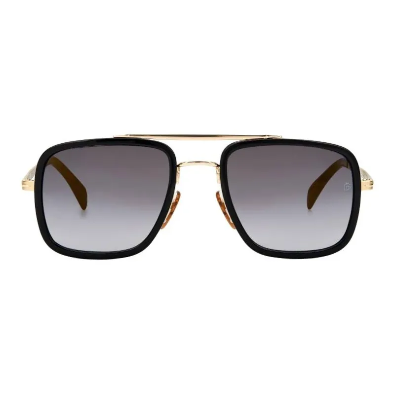 David Beckham Acetate Irregular Shape Sunglasses Men's Black-1