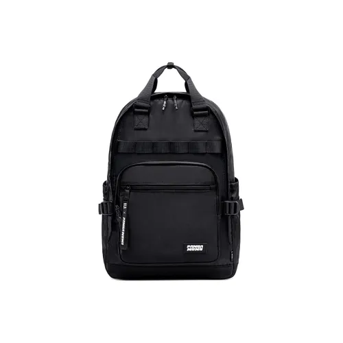 HLA Nylon Backpack Large Size Unisex Black/Beige