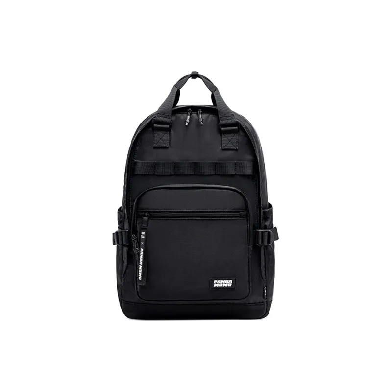 HLA Nylon Backpack Large Size Unisex Black/Beige-0