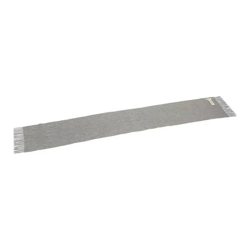 Mulberry Eco-Friendly Merino Wool Knit Scarves Unisex Gray-7