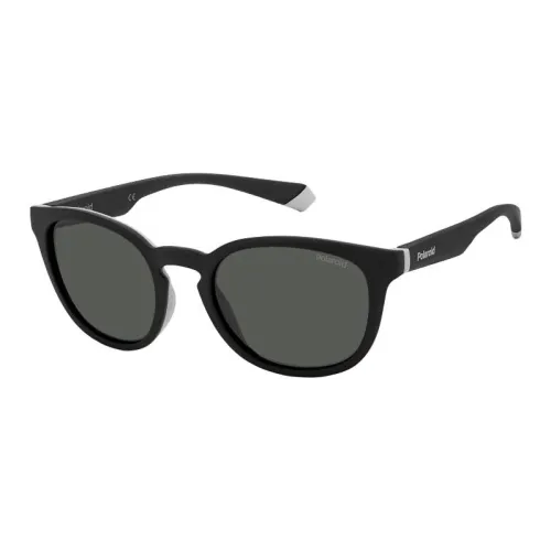 Polaroid Plastic Round Sunglasses Men's Black