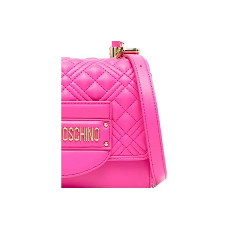LOVE MOSCHINO Polyurethane Shoulder Bag, Crossbody Bag, Handbag Women's Peach Pink-3