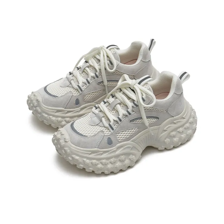 MASOOMAKE Breathable Lightweight Height Increasing Low Top Chunky Sneakers Women's-1