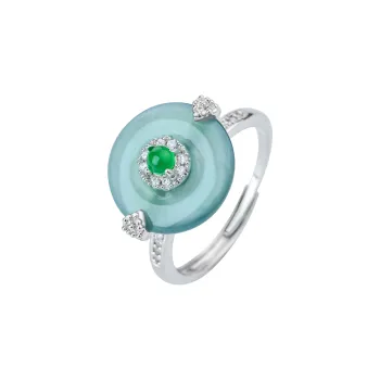 CUIYURIJI Ice Glutinous Jadeite Rings Women's