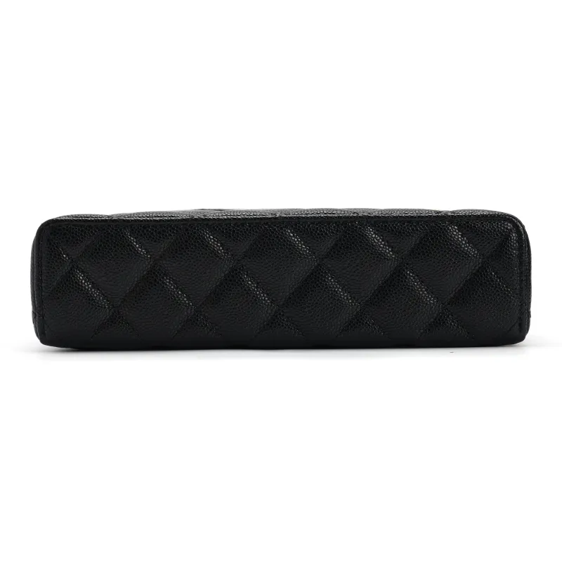 CHANEL Caviar Calfskin Shoulder Bag, Crossbody Bag, Handbag Regular Women's Black-3