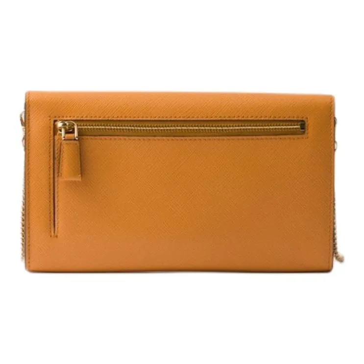 PRADA Calfskin Shoulder Bag Mini Women's Amber-2