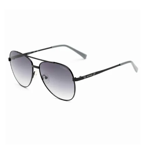 GUESS Polycarbonate Metal Aviator Sunglasses Men's Black