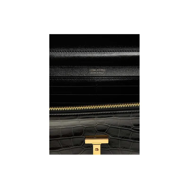 TOM FORD T Logo Plaque Chain Wallet-3