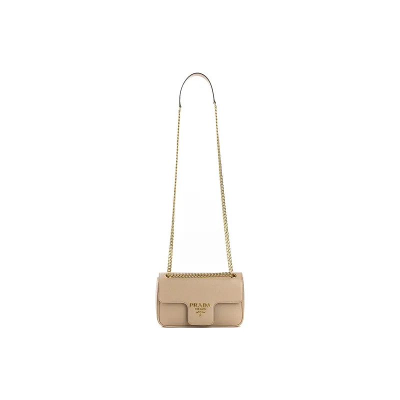 PRADA Cow Leather Crossbody Bag Shoulder Bag Women's Nude Pink-1