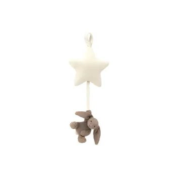 JELLYCAT Bashful Beige Bunny Star Musical Pull Stuffed Animal