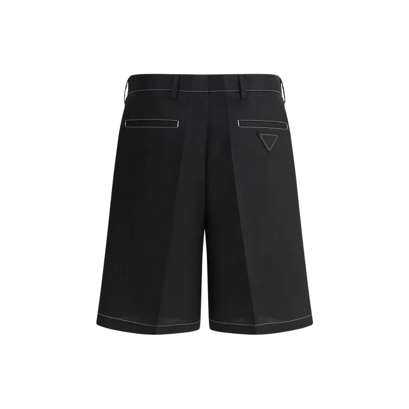 PRADA Logo patch Bermuda Shorts-1