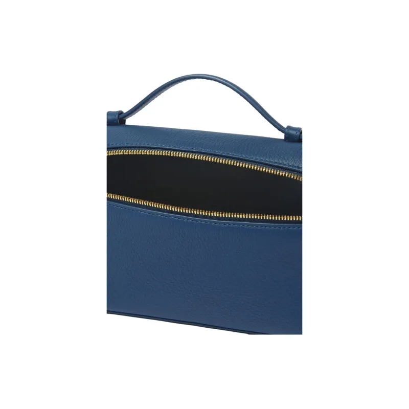 Loro Piana Cow Leather Shoulder Bag, Crossbody Bag, Handbag Women's Ocean Blue-2