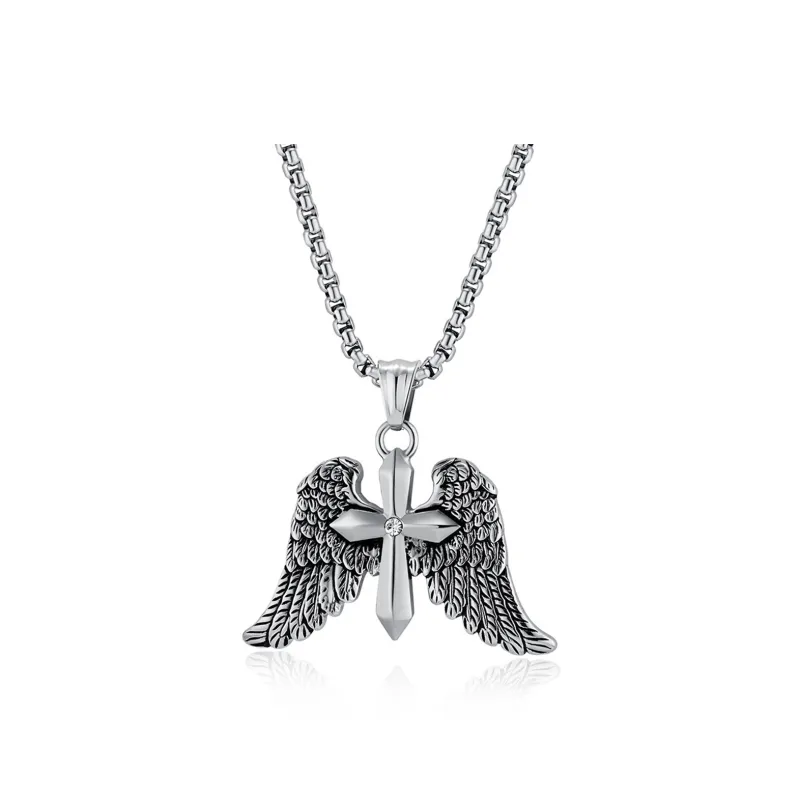 Sanpowa Stainless Steel Necklaces Men's-0