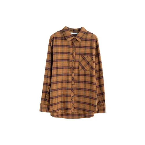 Tonlion Shirts Women's Yellow