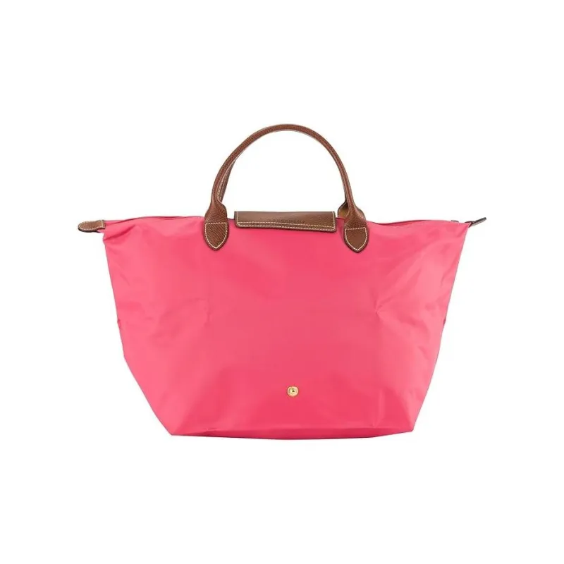 LONGCHAMP Le Pliage Polyamide Canvas With Leather Trim Dumpling Bag Handbags Medium Size Women's Pink-3