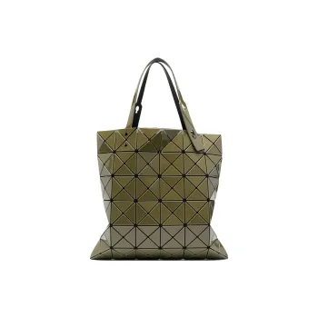 ISSEY MIYAKE Polyvinyl Chloride Resin Tote Handbag Women's Khaki & Light Khaki