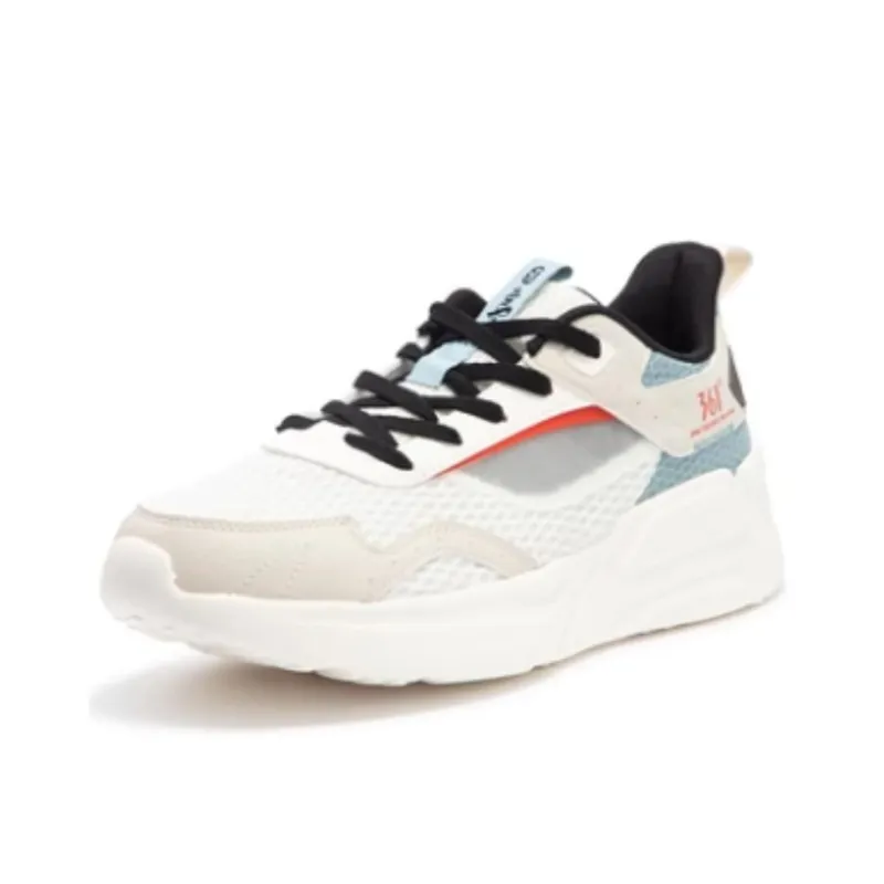 361° Abrasion-Resistant Low-Top Casual Shoes Men's White Beige Blue-2