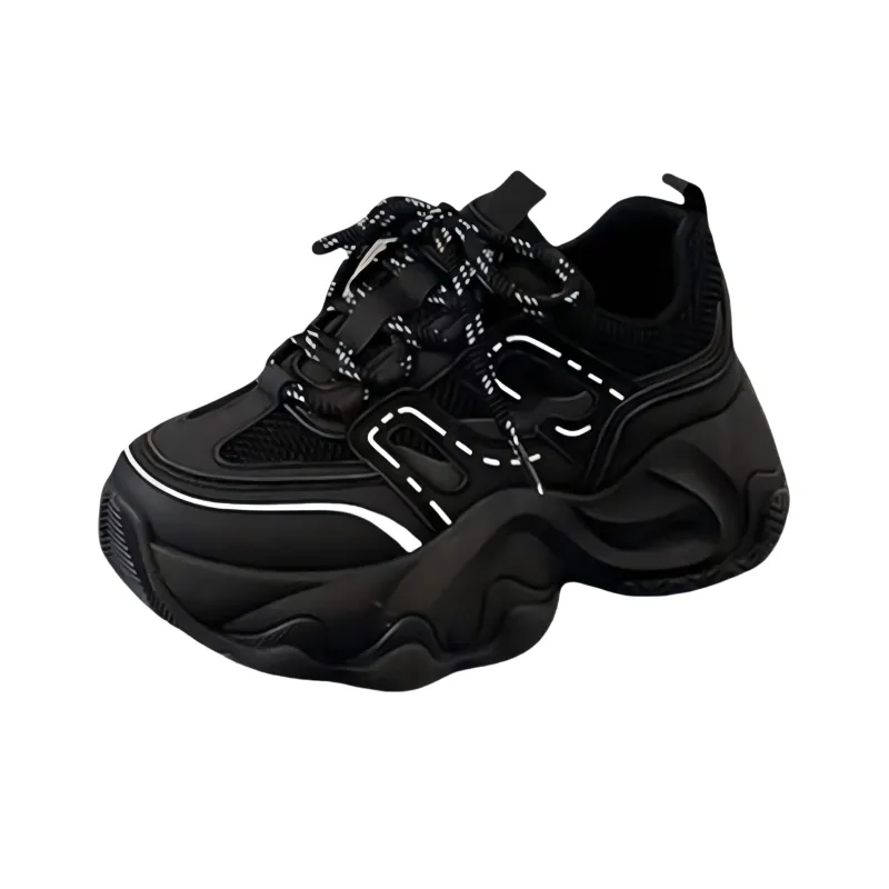 BINGO DUCK Coverage Height Increase Low Top Chunky Sneakers Women's-6