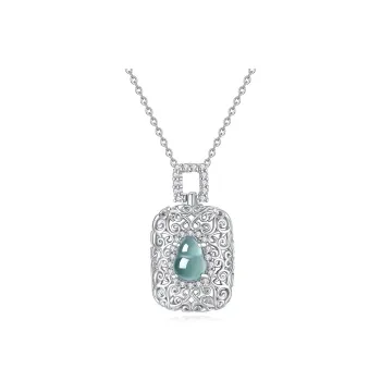 Long Fu Glutinous Jade Good Luck Accessory Necklace Women's