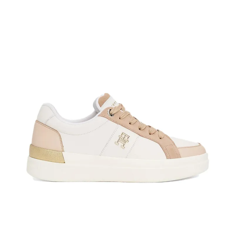 Tommy Hilfiger Courtesy Low Top Skateboard Shoes Women's White Umber-1