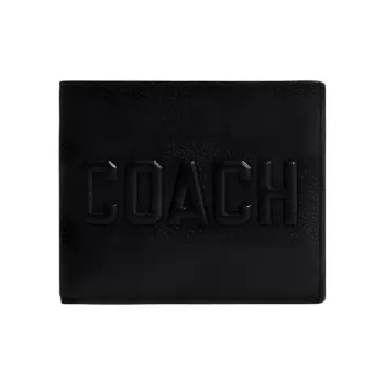 COACH Cow Leather Wallet Men's Black