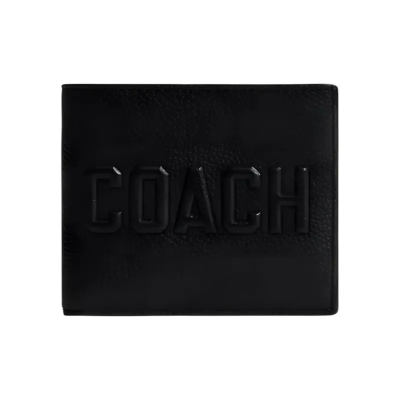 COACH Cow Leather Wallet Men's Black-0