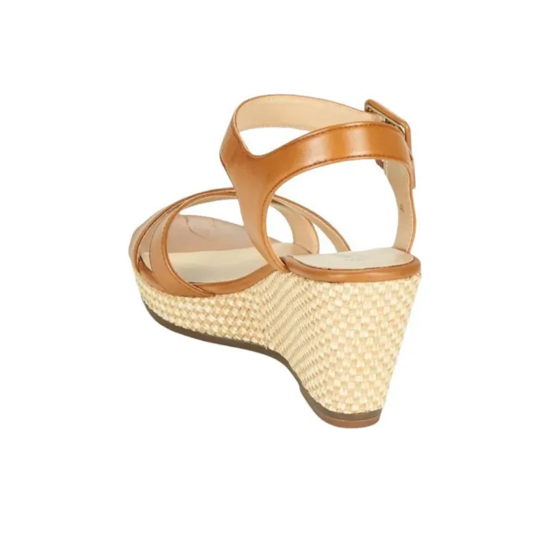 JB MARTIN Querida One Strap Sandals 8cm Women's Brown-4