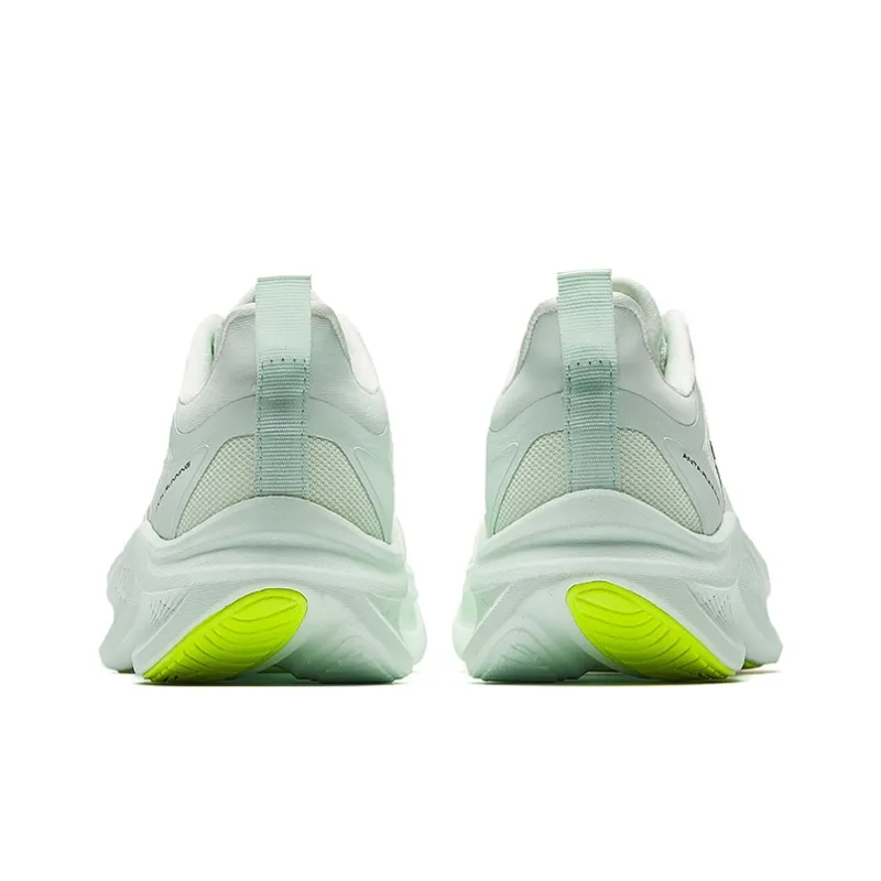 Anta Slip-Resistant Breathable Lightweight Height Increasing Low-Top Casual Running Shoes Women's White Green-3