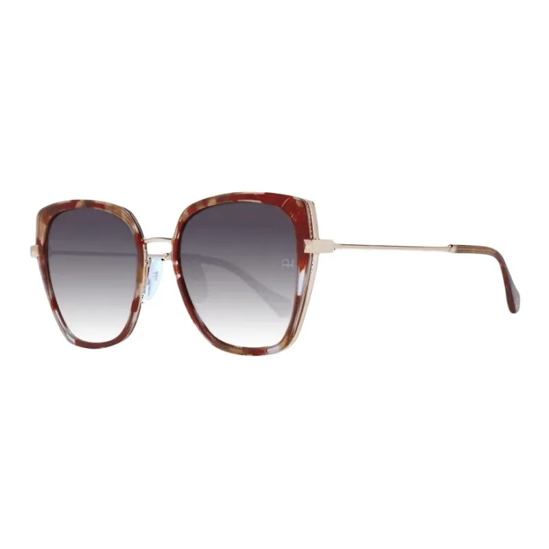 Ana Hickmann Metal Square Sunglasses Women's Red-0