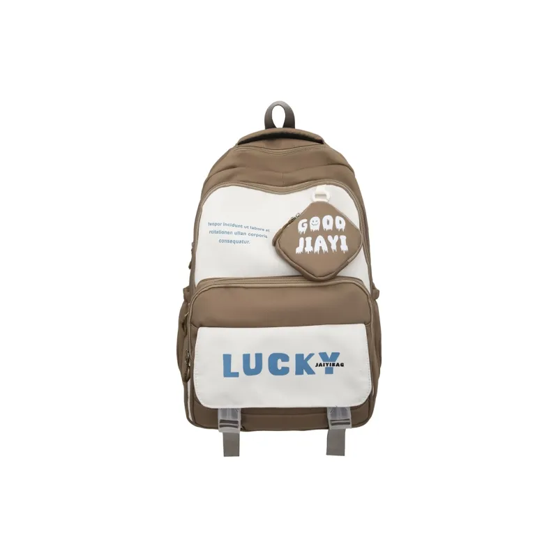 BUBM Nylon Backpack Regular Unisex Black/Green/Pink/Ecru/Khaki/Bayberry Red-7