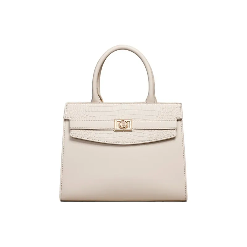 Kevin Cohen Cow Leather With Synthetic Leather Handbag Regular Women's Ecru-0
