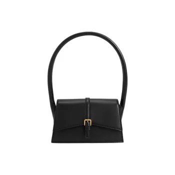 CHARLES&KEITH Artificial Leather Shoulder Bag Small Size Women's Black/Dark Blue