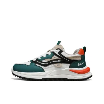 Warrior Anti Slip And Wear Resistant Breathable Low Top Chunky Sneakers Men's Beige Green Black