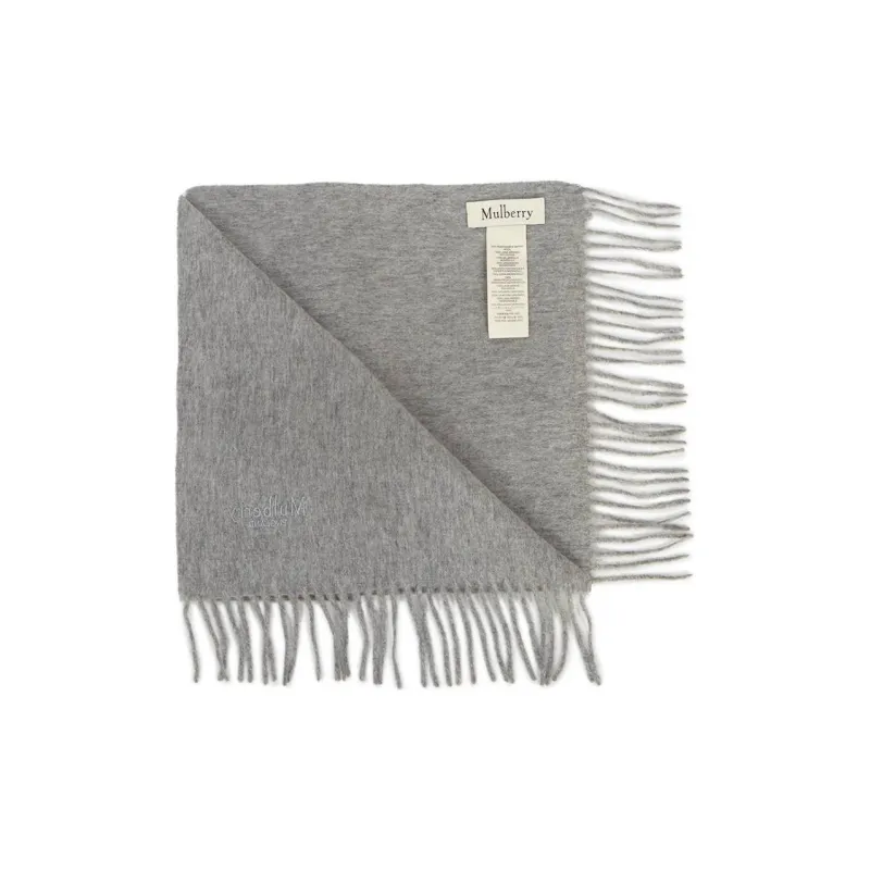 Mulberry Eco-Friendly Merino Wool Knit Scarves Unisex Gray-3