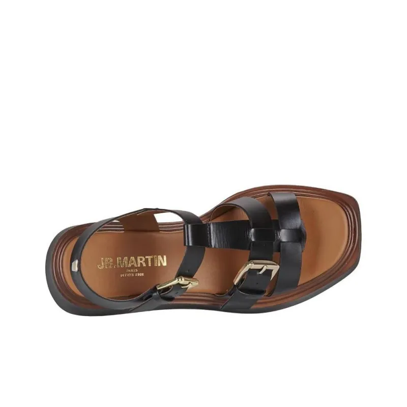 JB MARTIN Datte Roman Sandals 4cm Women's Black-5