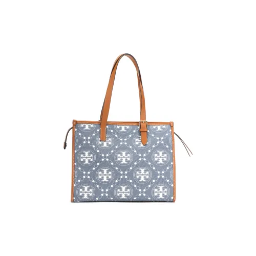 TORY BURCH Fabric Tote Exclusive bag Shopping Exclusive bag Shoulder Exclusive bag Handbag Small Size Women's Gray & Multicolor