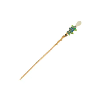 Royal Heaven's Choice Hetian Jade Hairpin Pale Greenish White Jade Unisex