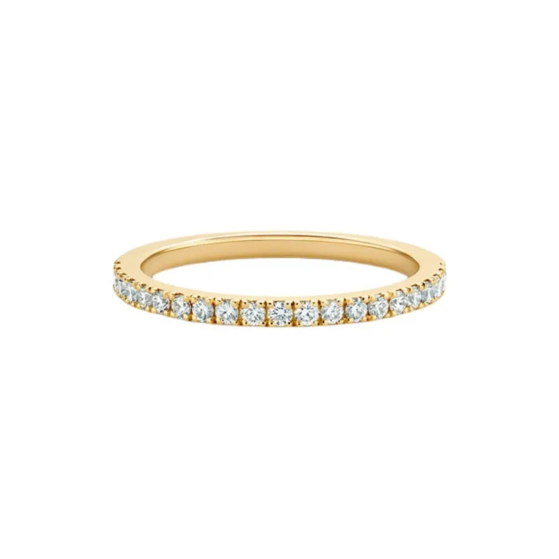 De Beers 18kt Yellow Gold Db Classic Diamond Half Eternity Band-0