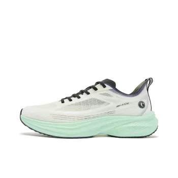 QIAODAN Light Speed 5.0PLUS Cushioned Slip Resistant Abrasion Resistant Low Top Casual Running Shoes Men's Beige Black